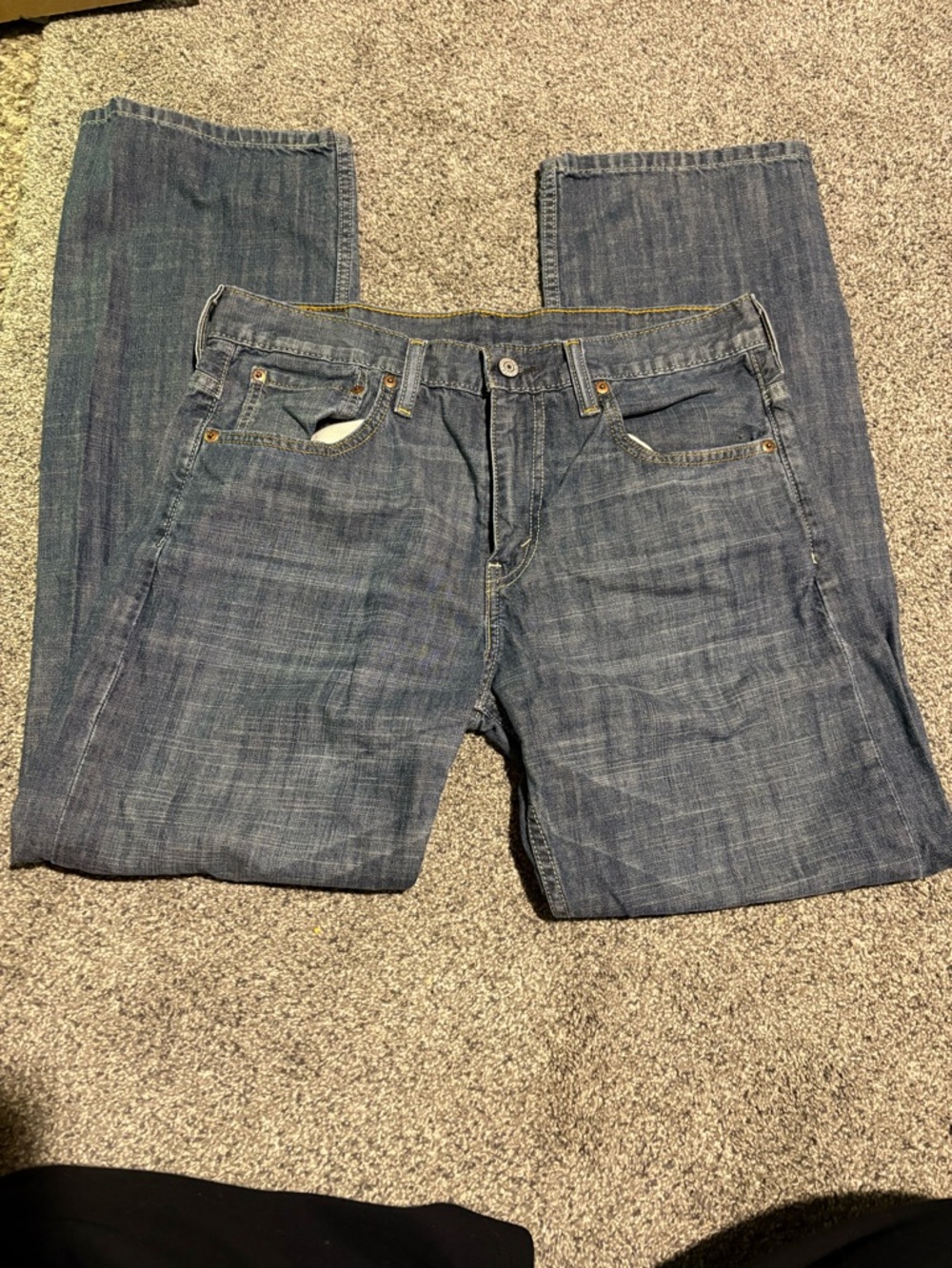 Levi's Men's Straight Jeans - Dark Blue Denim